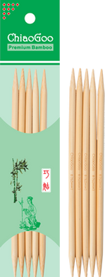 ChiaoGoo Natural Bamboo Double Point 8 inch