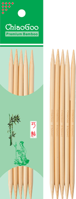 ChiaoGoo Natural Bamboo Double Point 8 inch