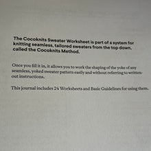Sweater Worksheet Journal