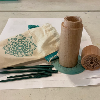 Teal Wooden Darning Needles