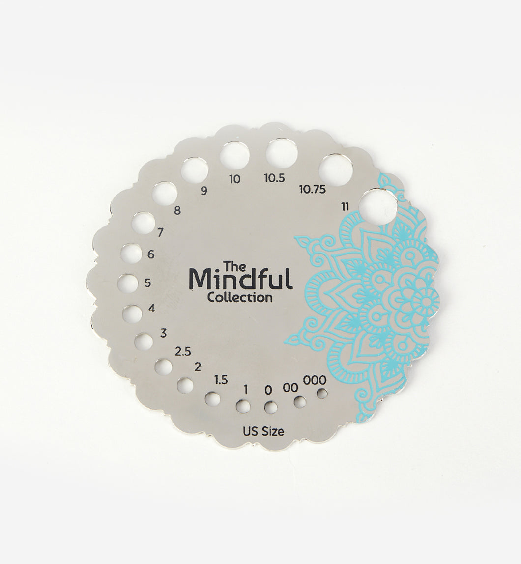 Sterling Silver Plated Metal Needle Gauge